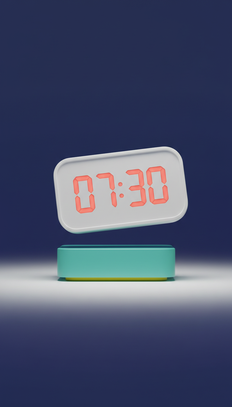Mint Digital Alarm Clock with LED Glow